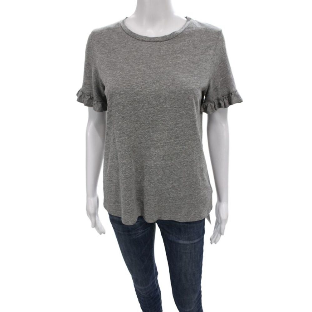Sundry Womens Jersey T-Shirt Gray Crew Neck Short Sleeve Size 2